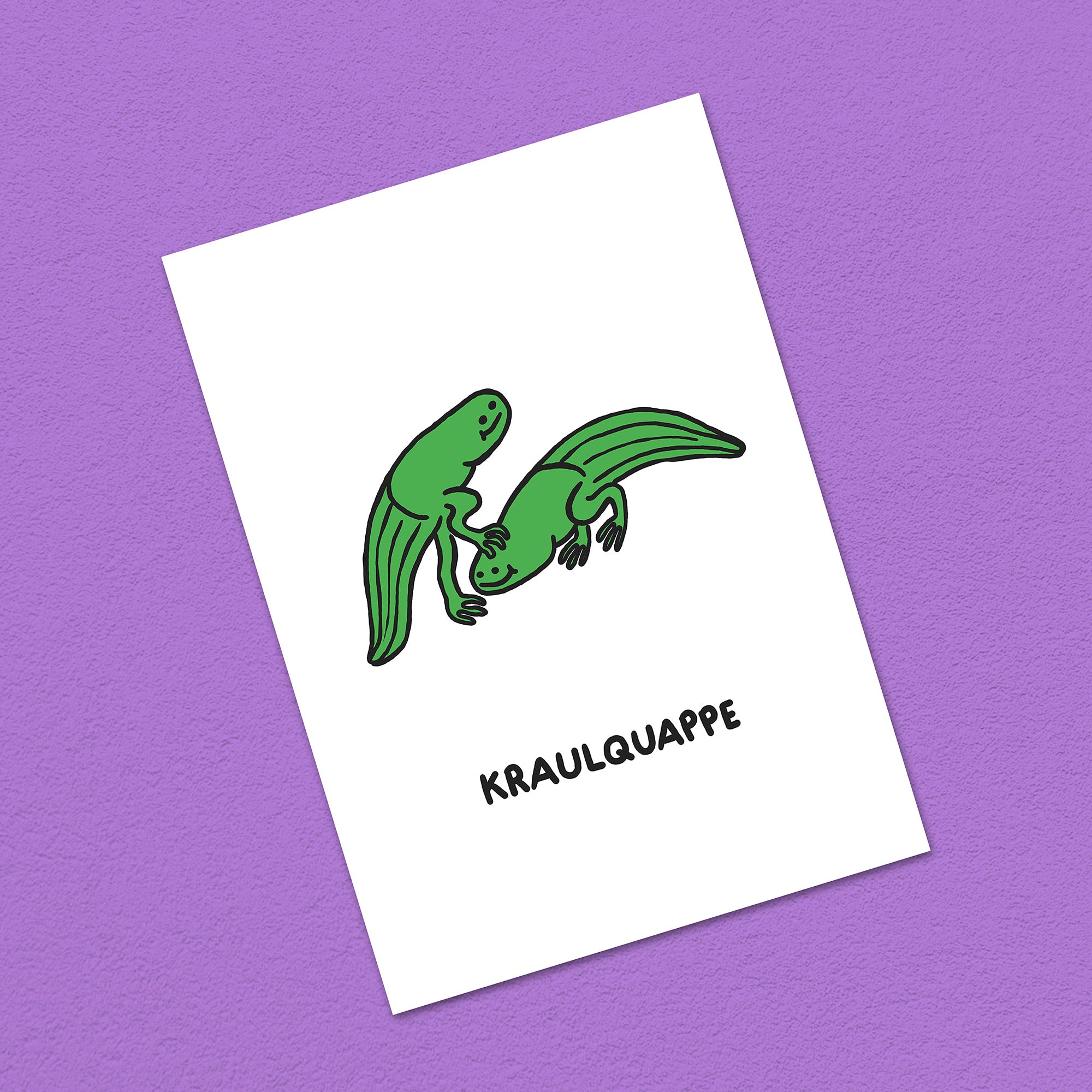 Postkarte A6 "Kraulquappe"
