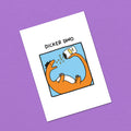 Postkarte A6 "Dicker Dino"