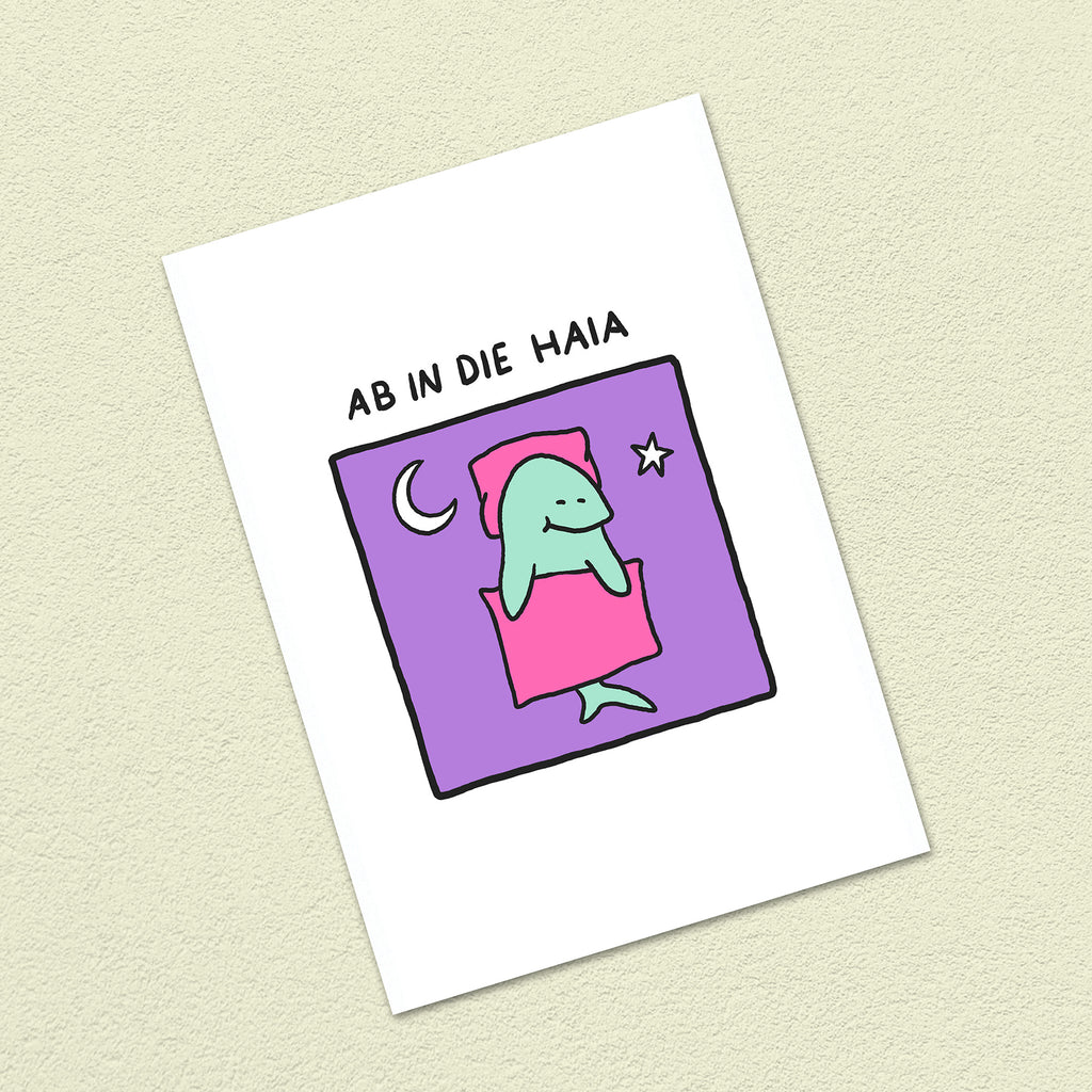 Postkarte A6 "Ab in die Haia"