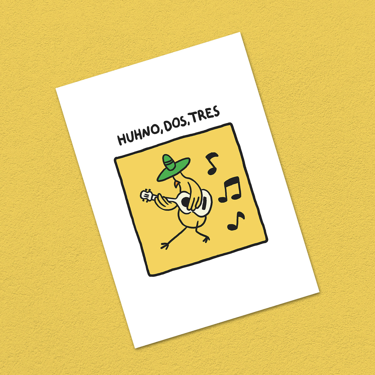 Postkarte A6 "Huhno, Dos, Tres"