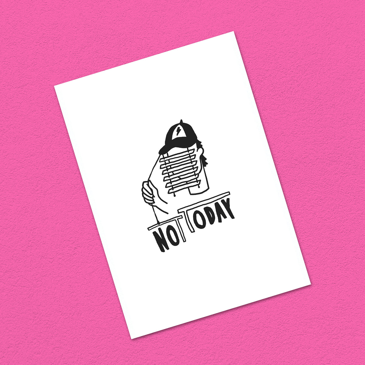Postkarte A6 "Not today"