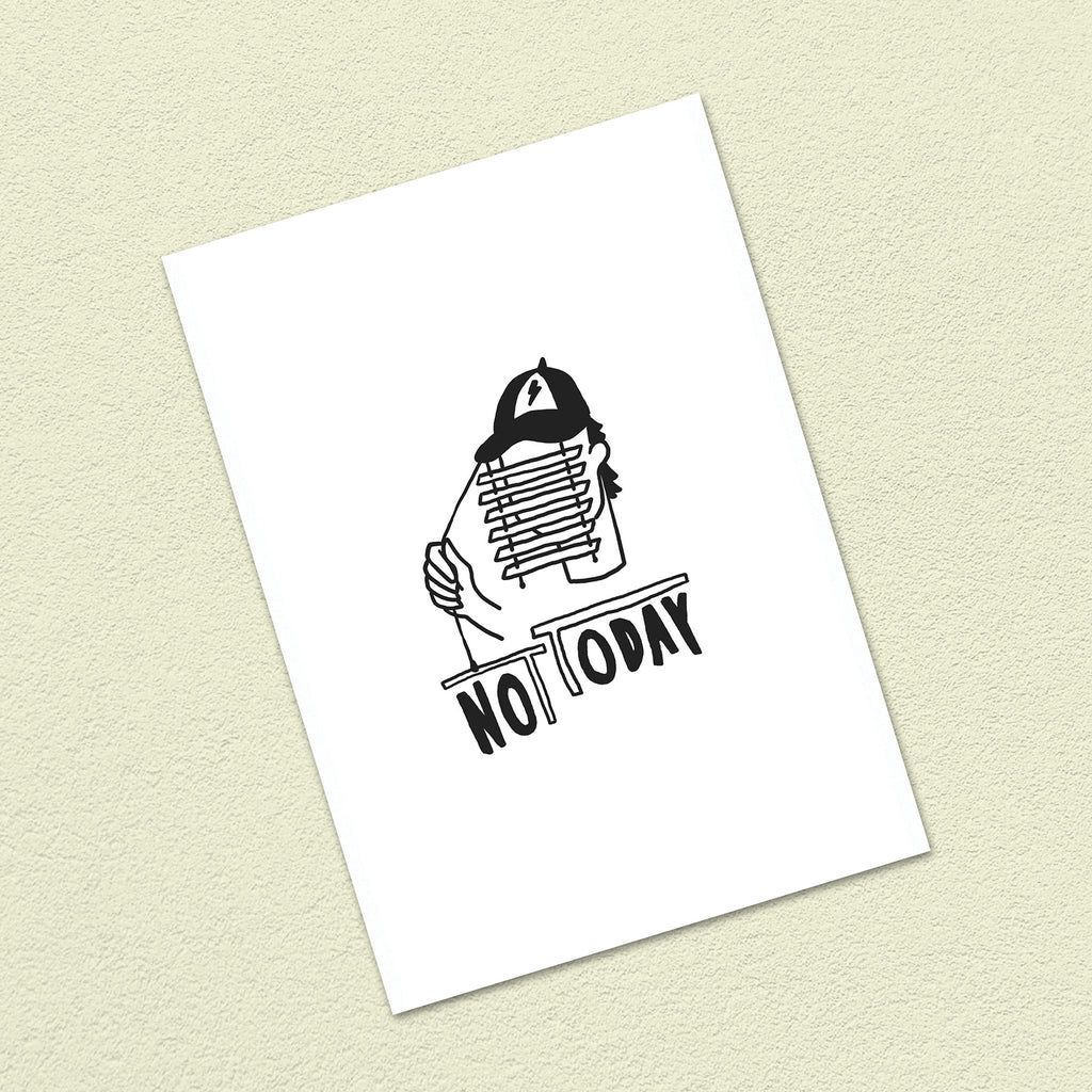 Postkarte A6 "Not today"