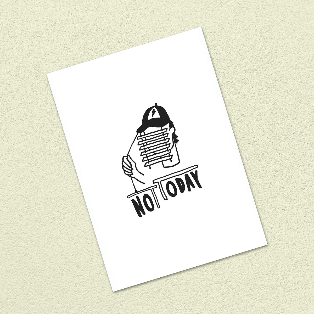 Postkarte A6 "Not today"