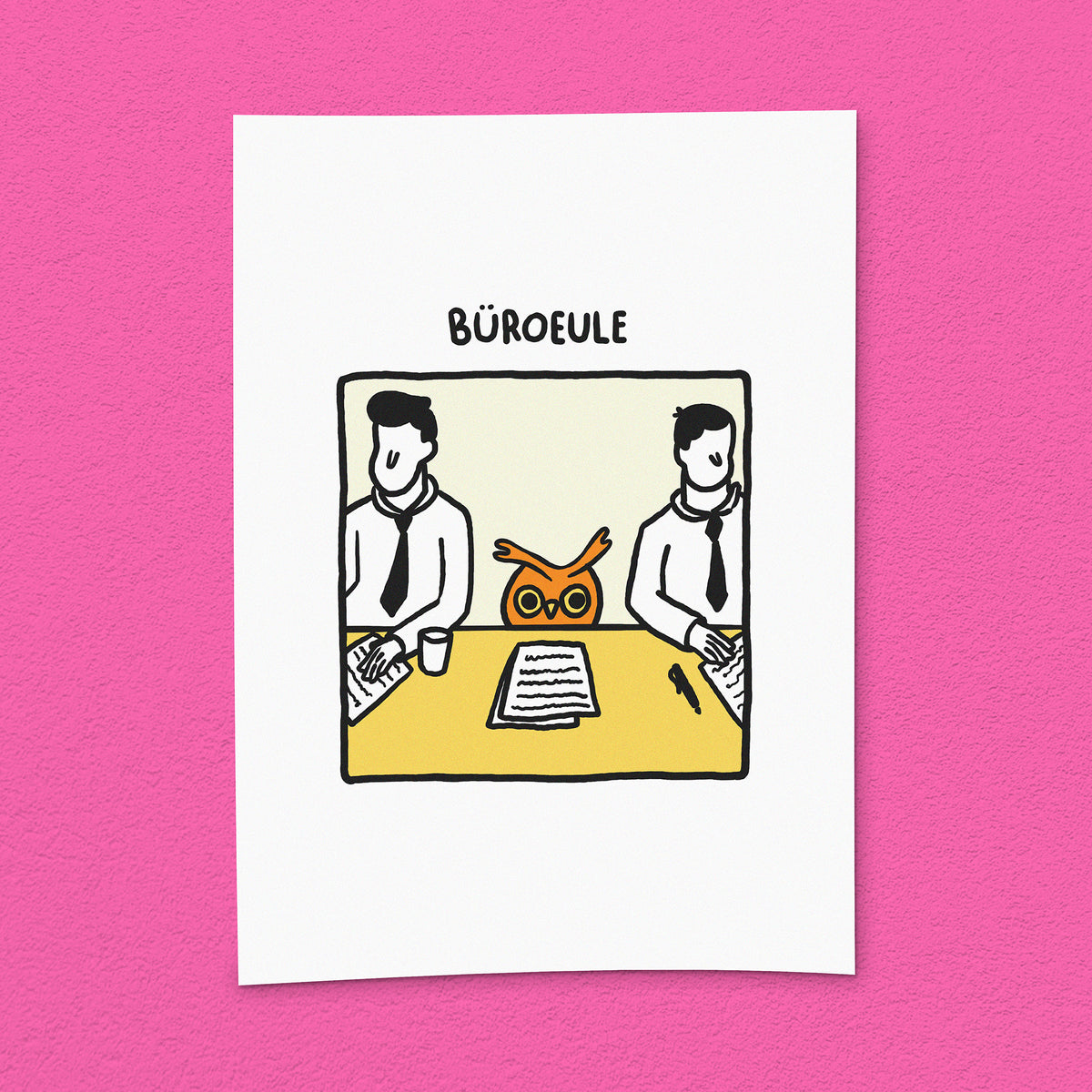 Kunstdruck "Büroeule"