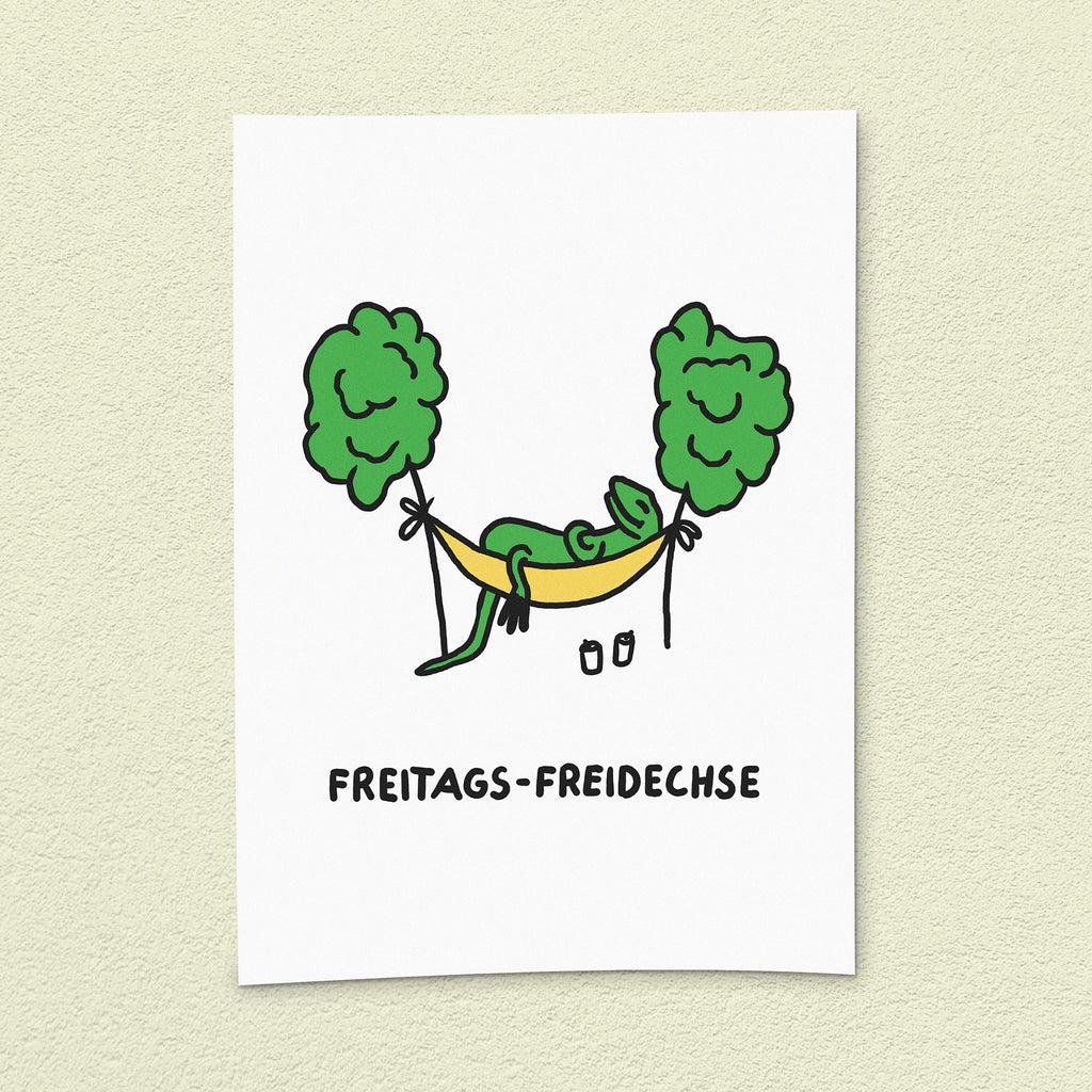Kunstdruck "Freitags-Freidechse"