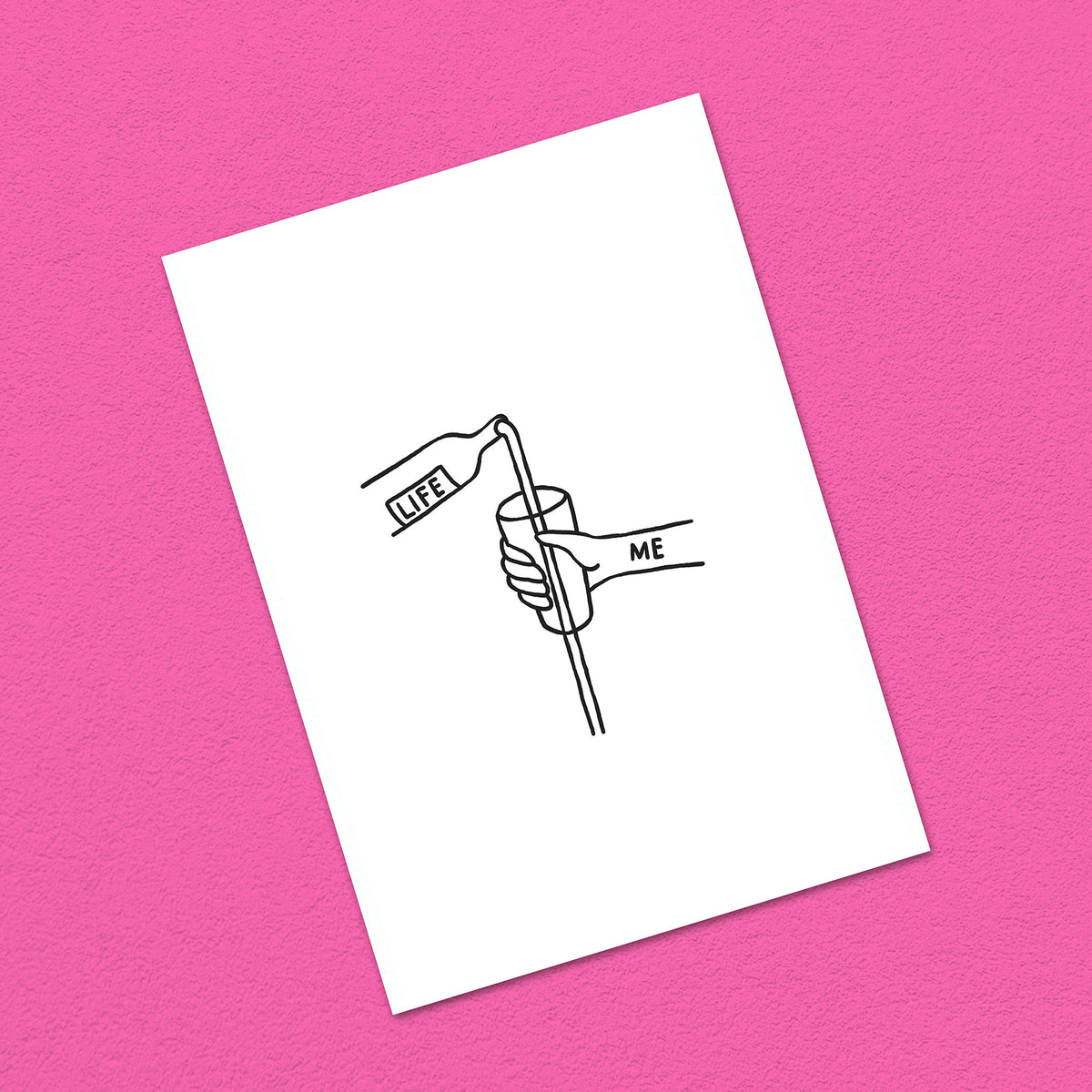 Postkarte A6 "Life vs. Me"