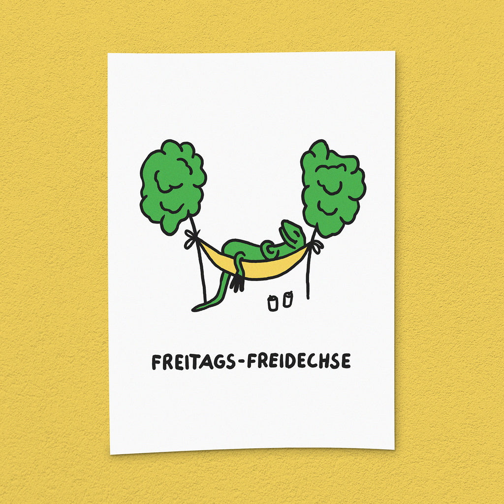 Kunstdruck "Freitags-Freidechse"