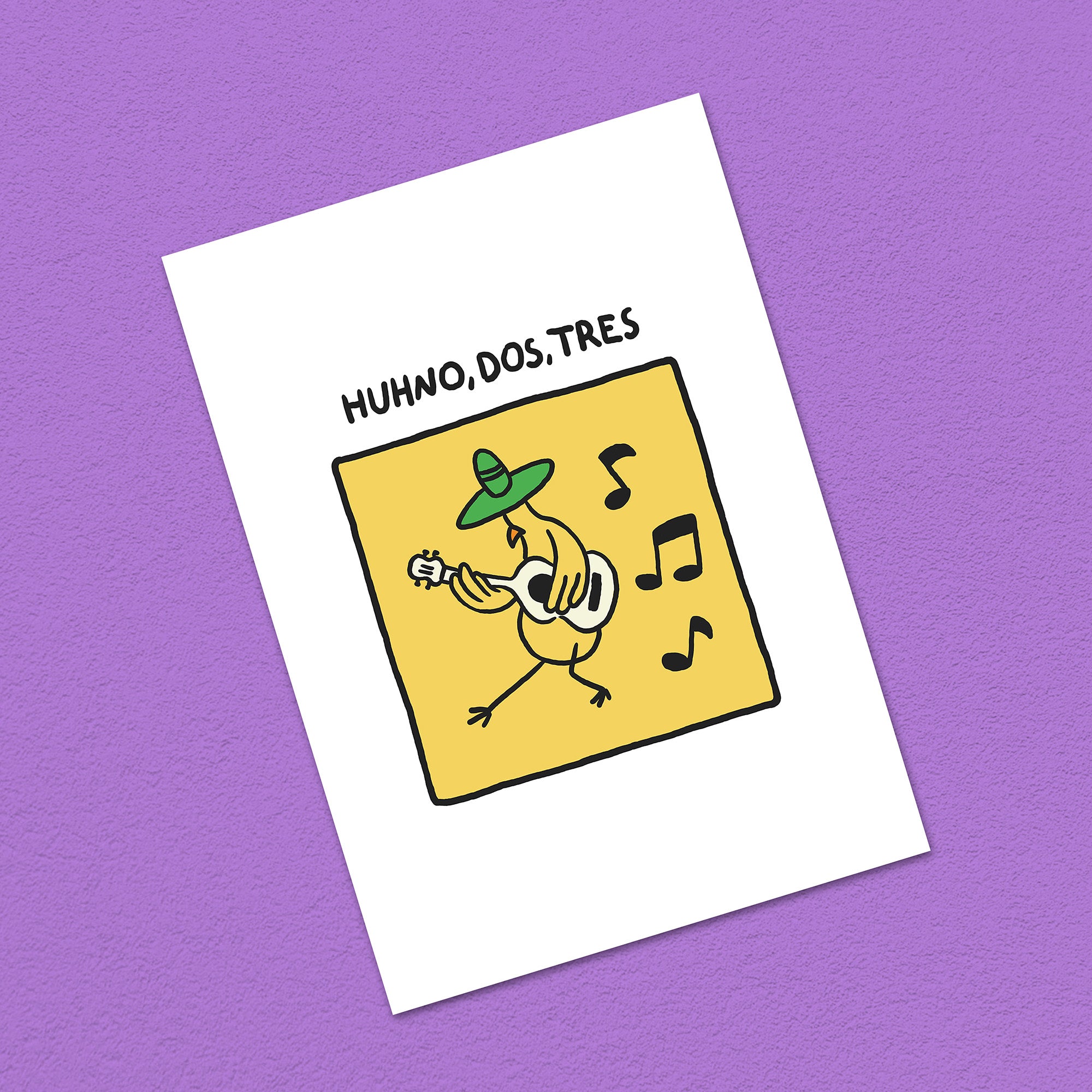 Postkarte A6 "Huhno, Dos, Tres"