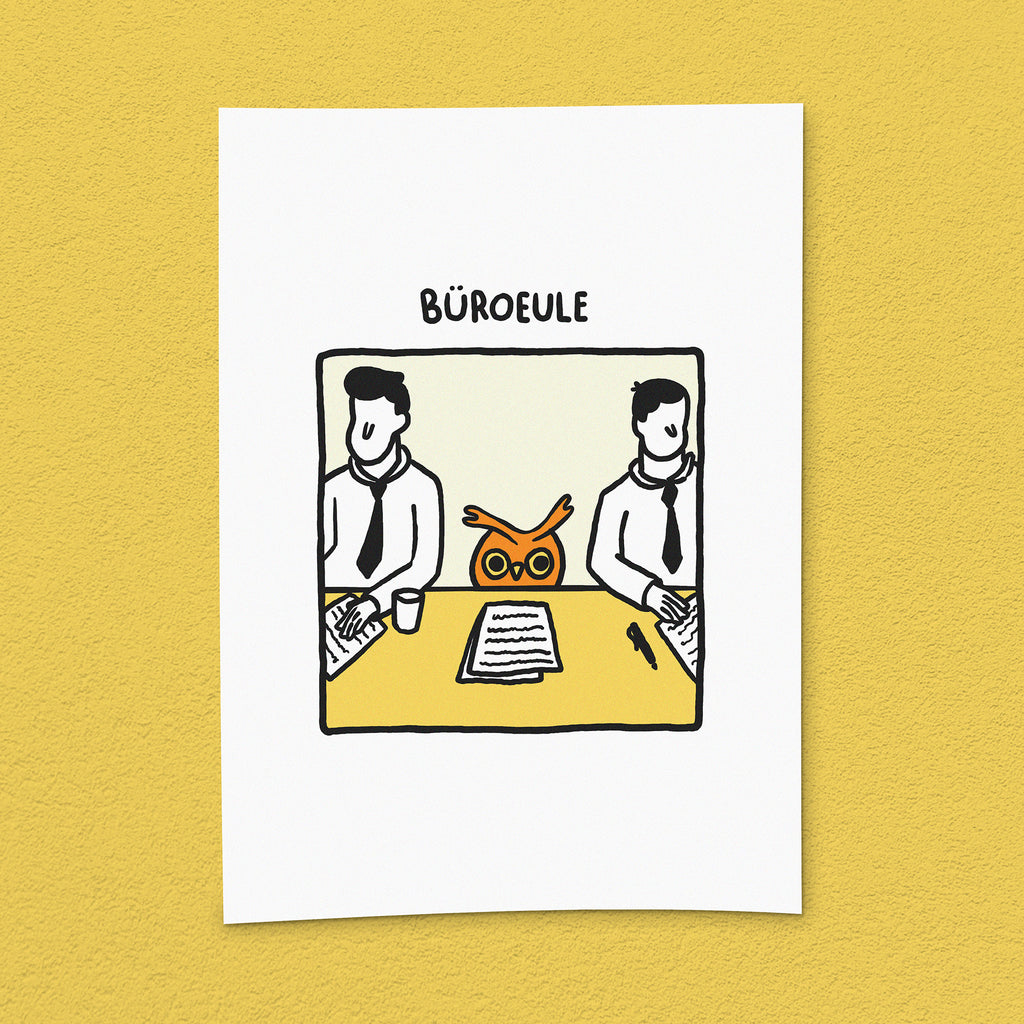 Kunstdruck "Büroeule"