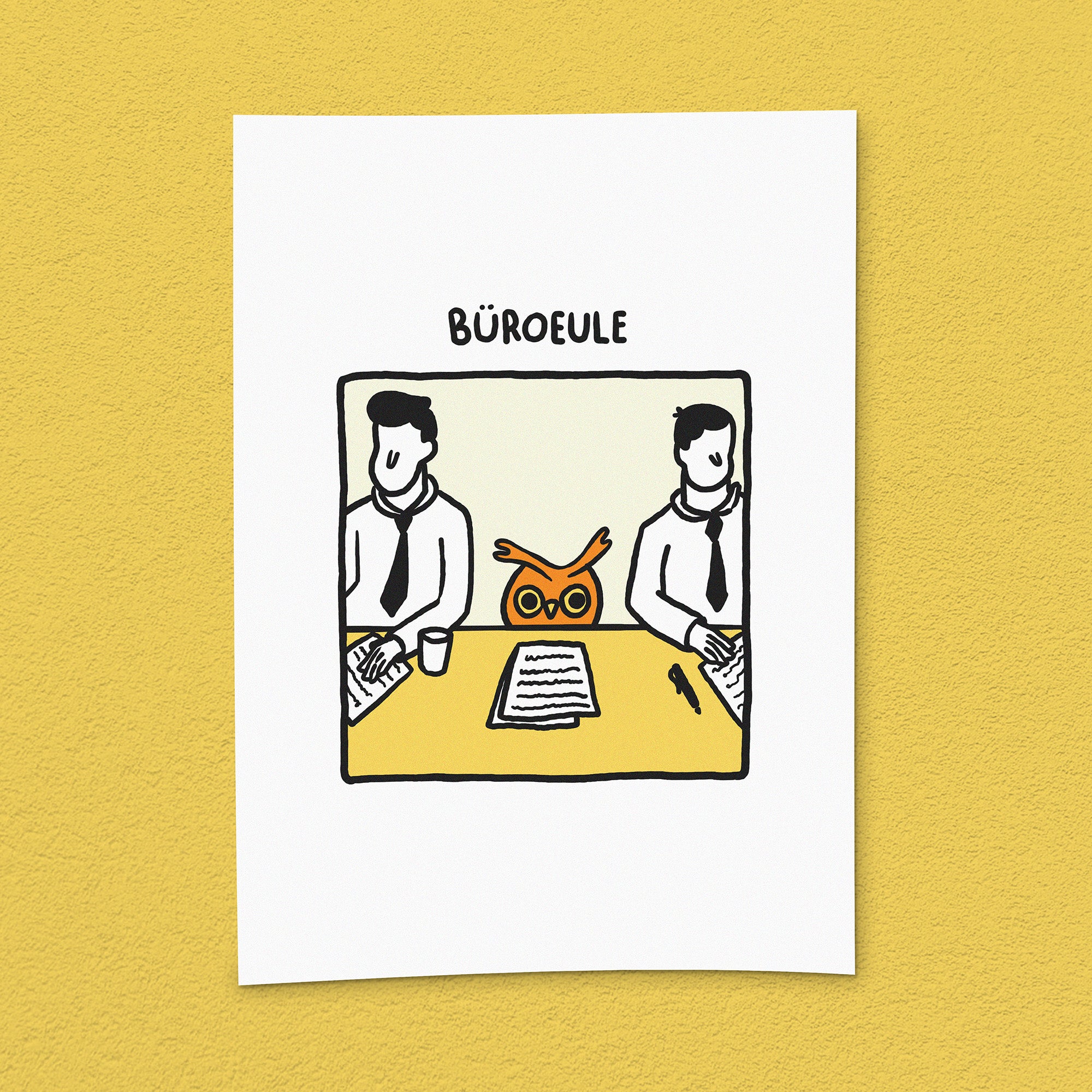Kunstdruck "Büroeule"