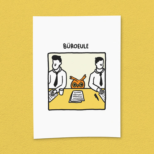 Kunstdruck "Büroeule"