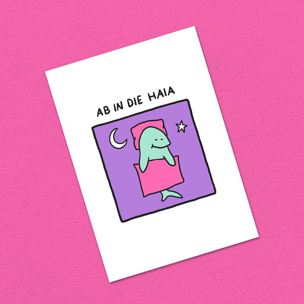 Postkarte A6 "Ab in die Haia"