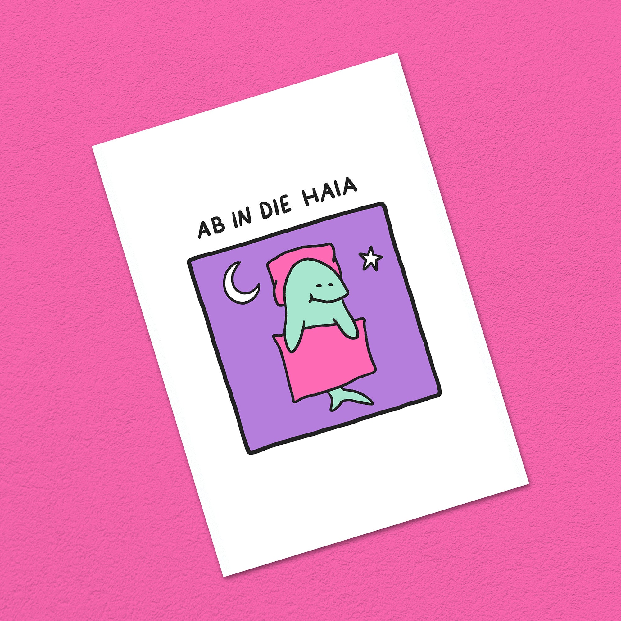 Postkarte A6 "Ab in die Haia"