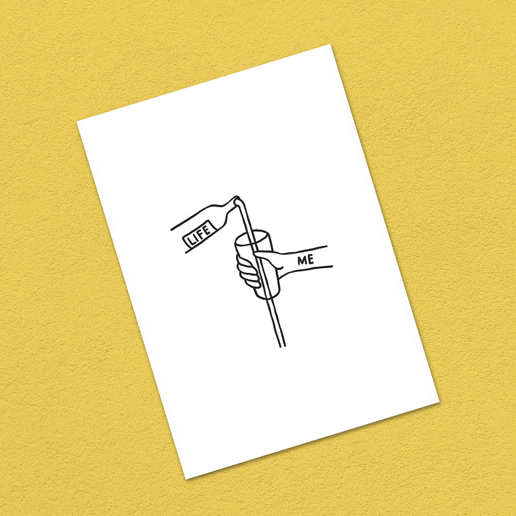 Postkarte A6 "Life vs. Me"