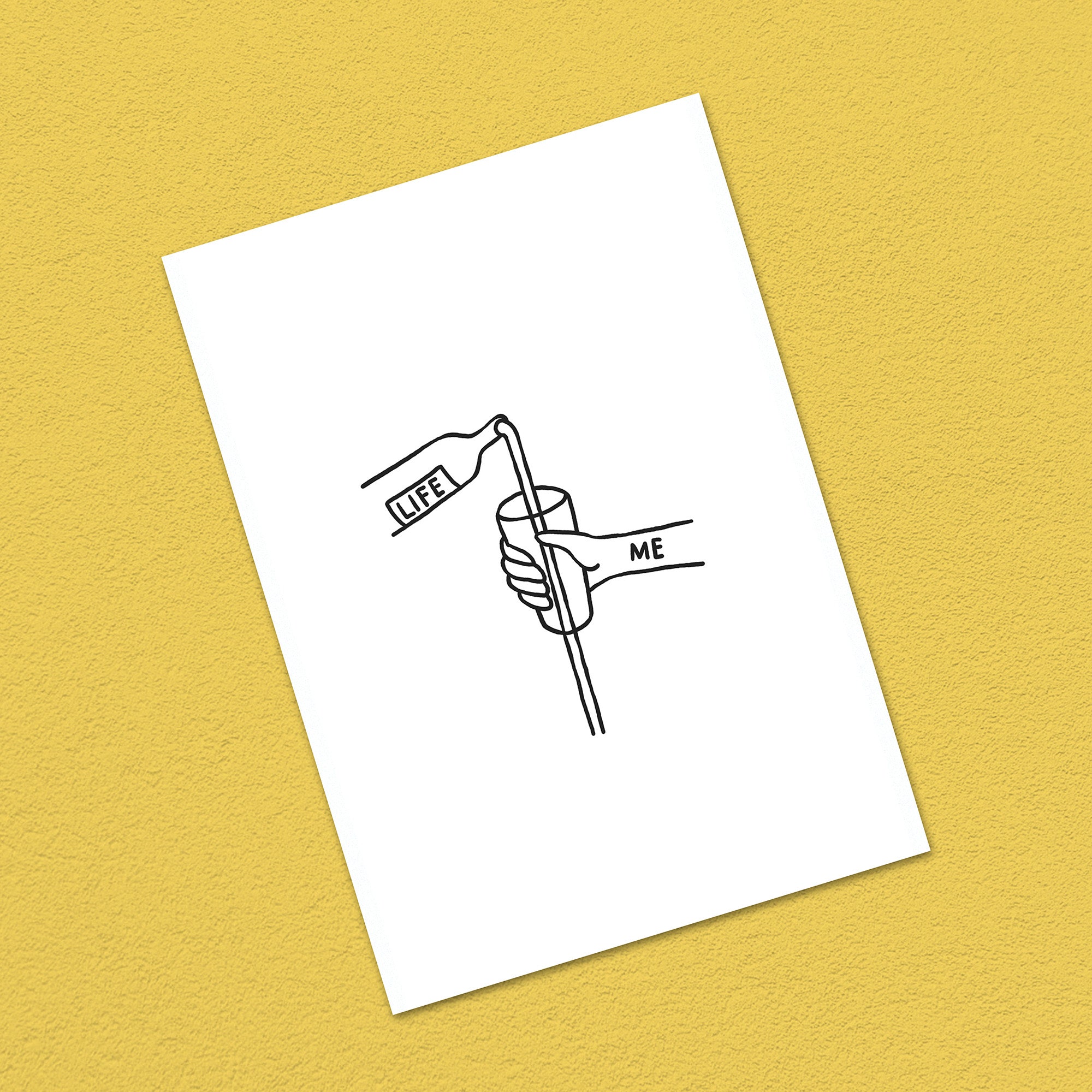 Postkarte A6 "Life vs. Me"