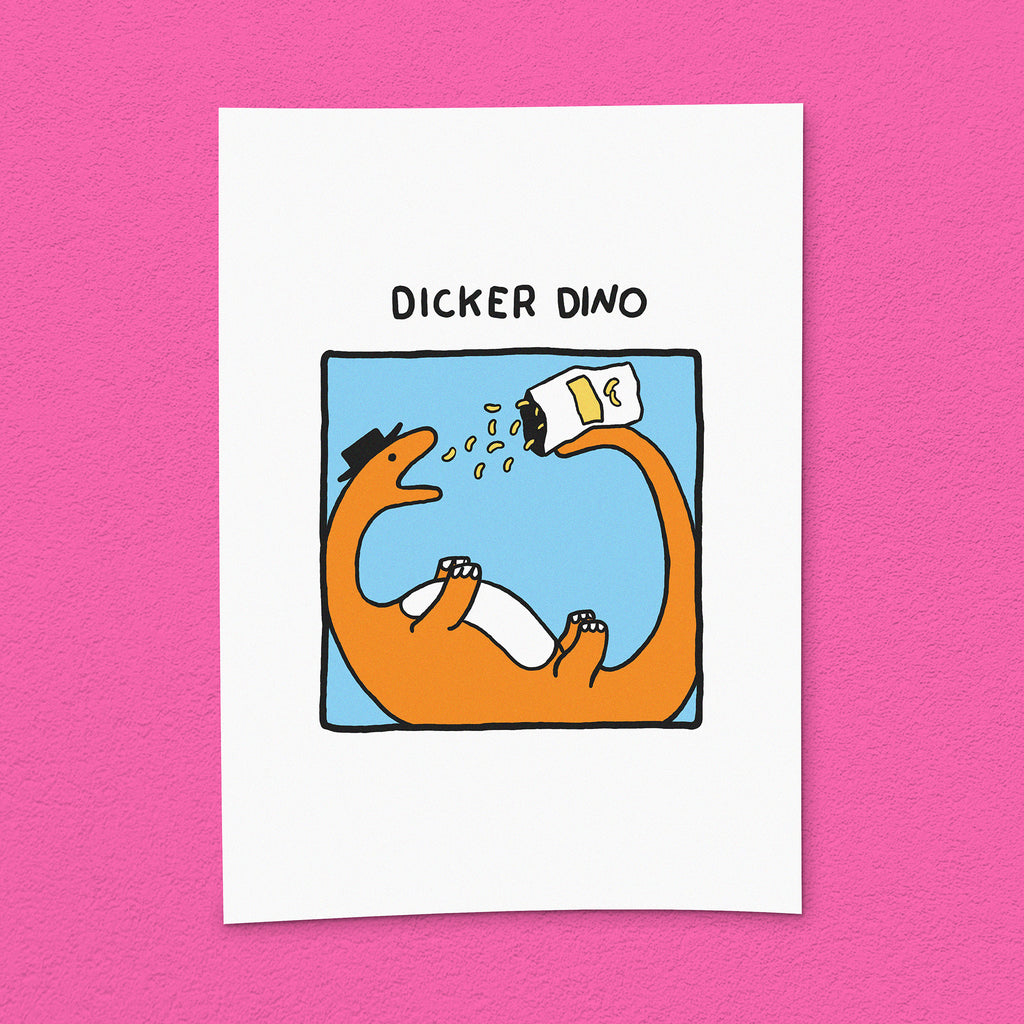 Kunstdruck "Dicker Dino"