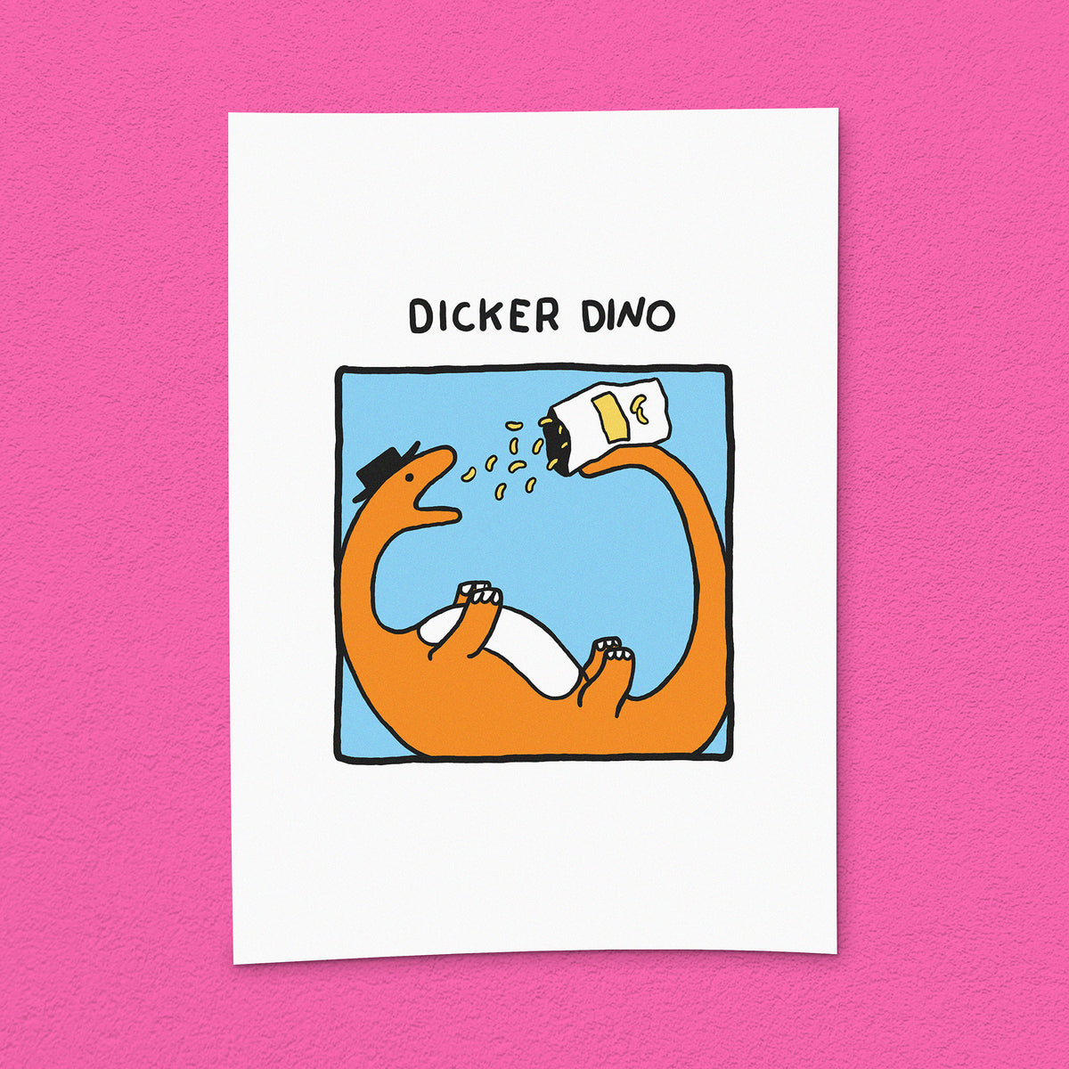 Kunstdruck "Dicker Dino"