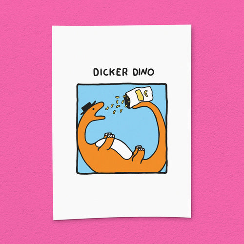 Kunstdruck "Dicker Dino"