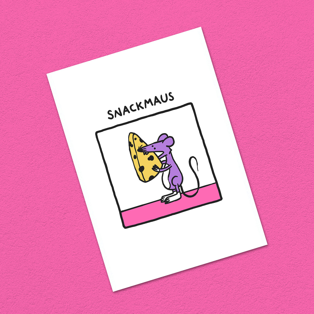 Postkarte A6 "Snackmaus"
