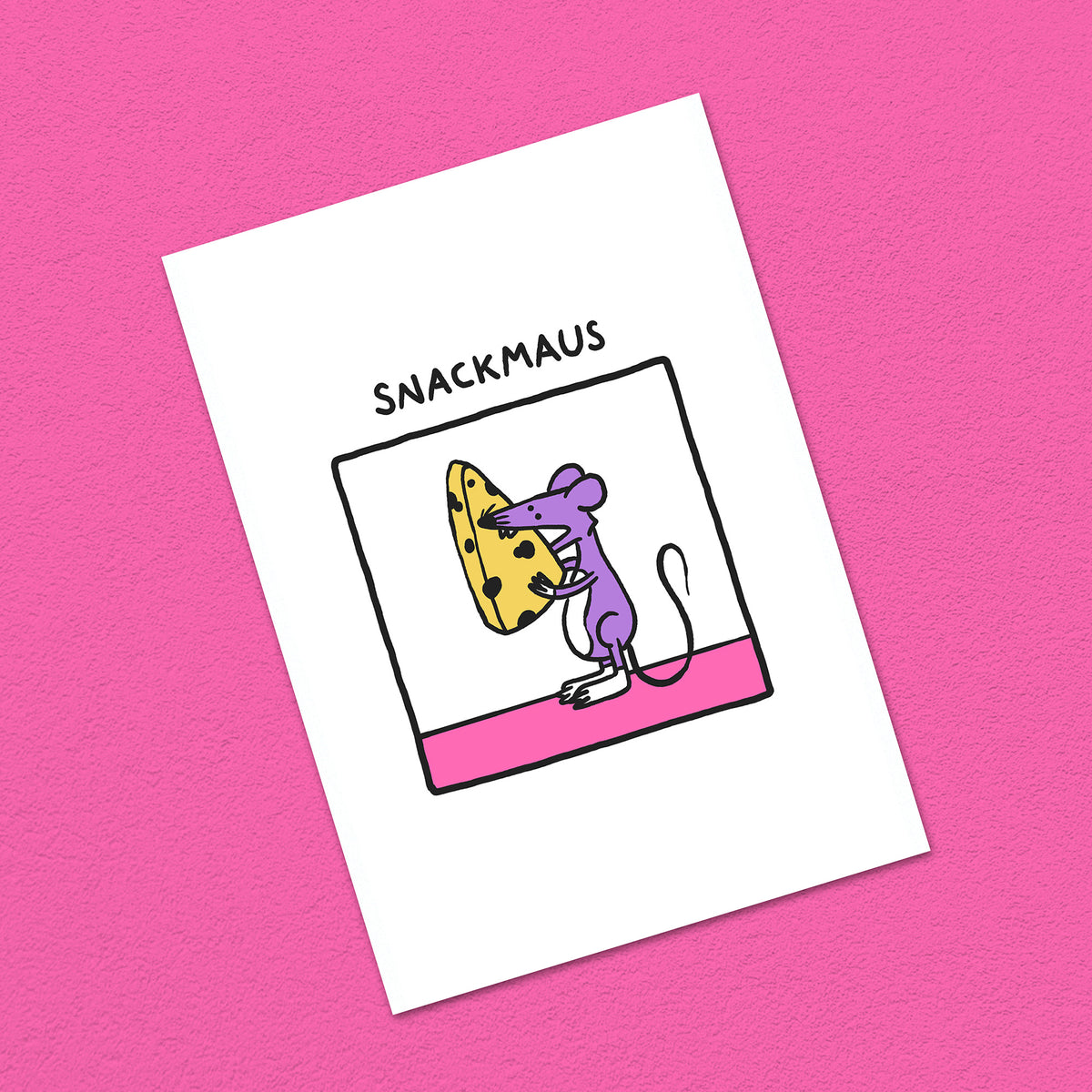Postkarte A6 "Snackmaus"