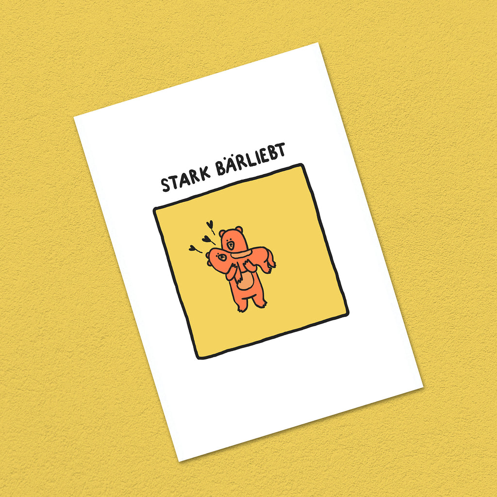 Postkarte A6 "Stark bärliebt"