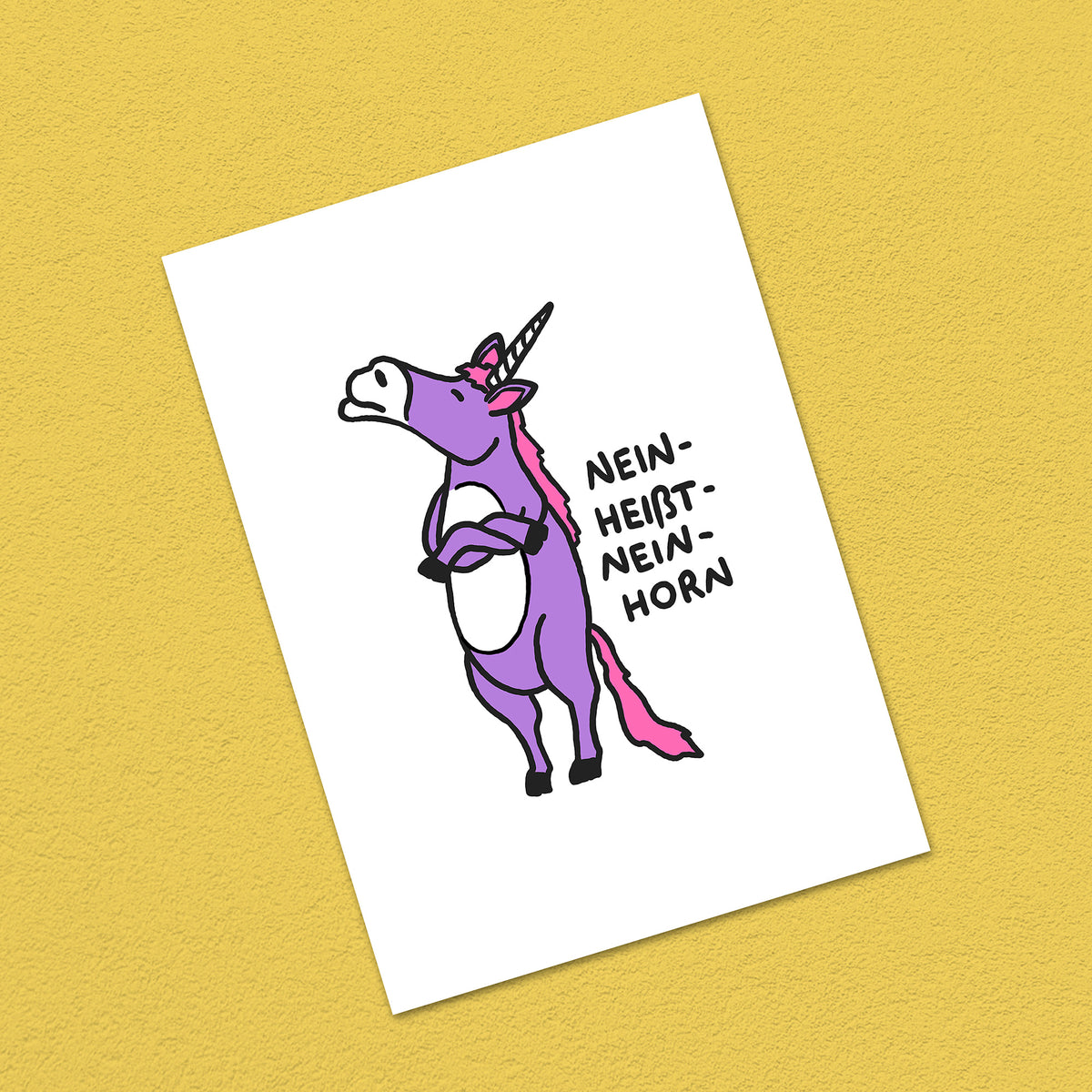 Postkarte A6 "Nein-Horn"