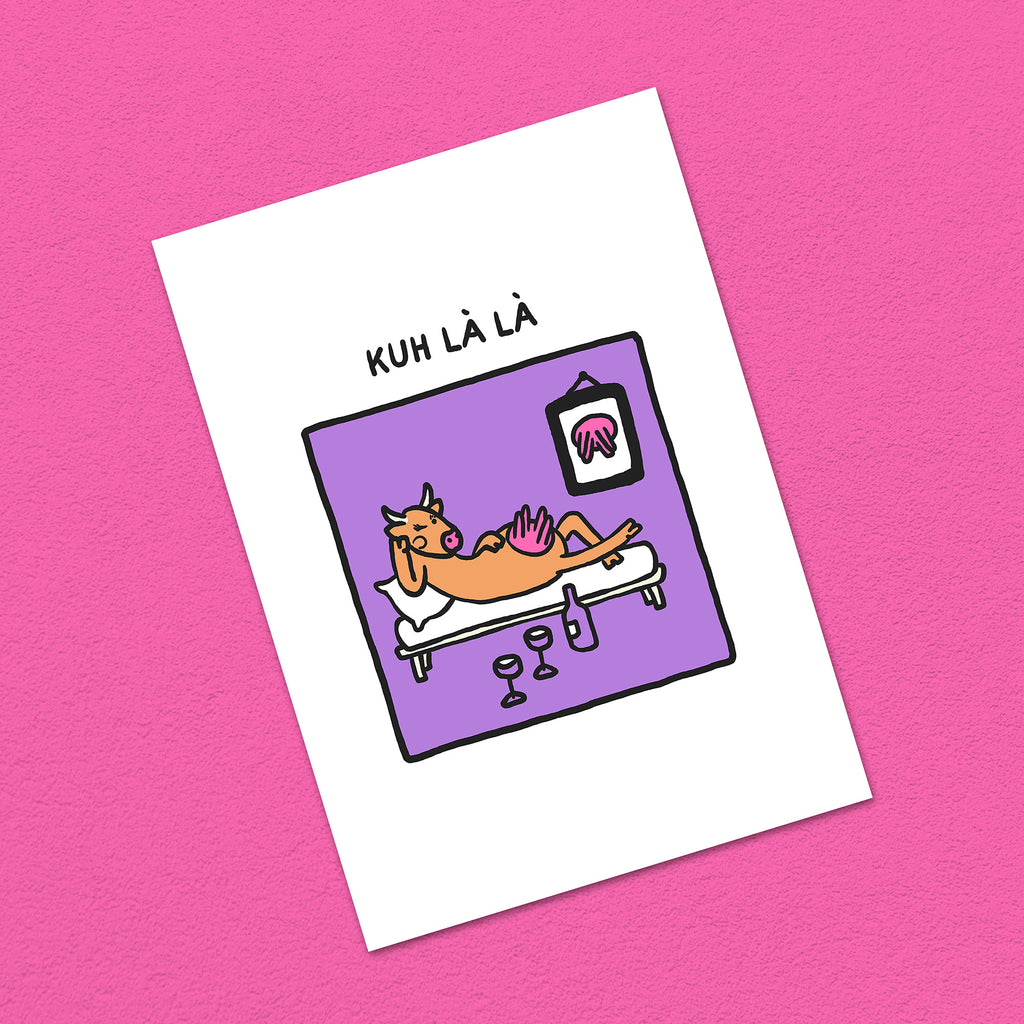 Postkarte A6 "Kuh La La"
