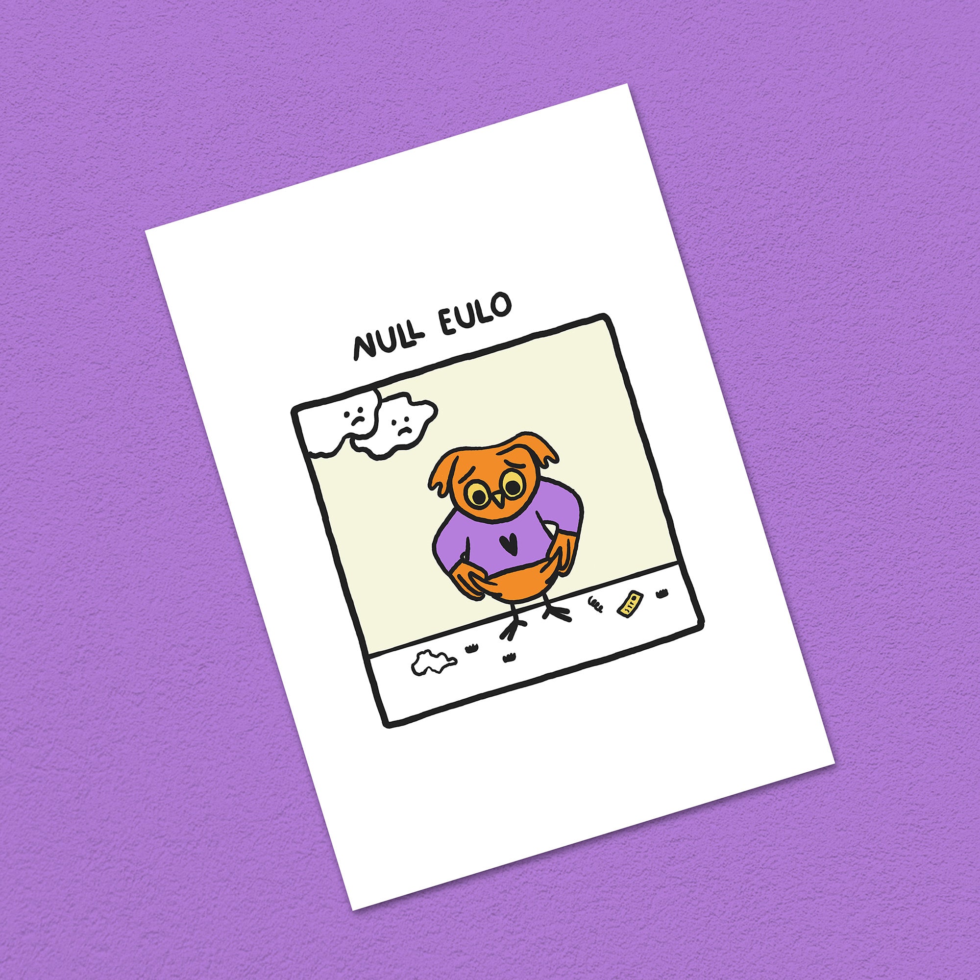 Postkarte A6 "Null Eulo"