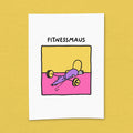 Kunstdruck "Fitnessmaus"
