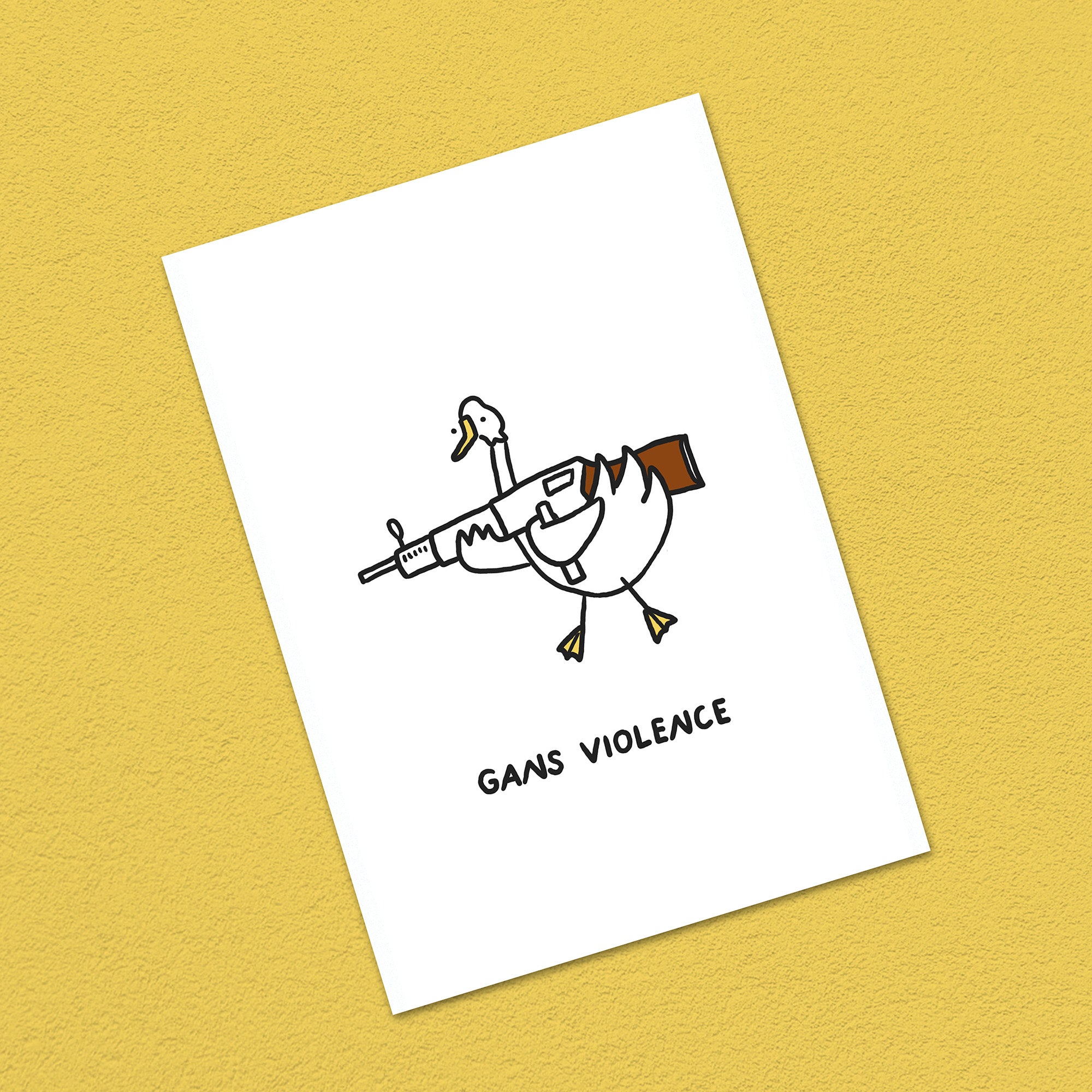Postkarte A6 "Gans Violence"