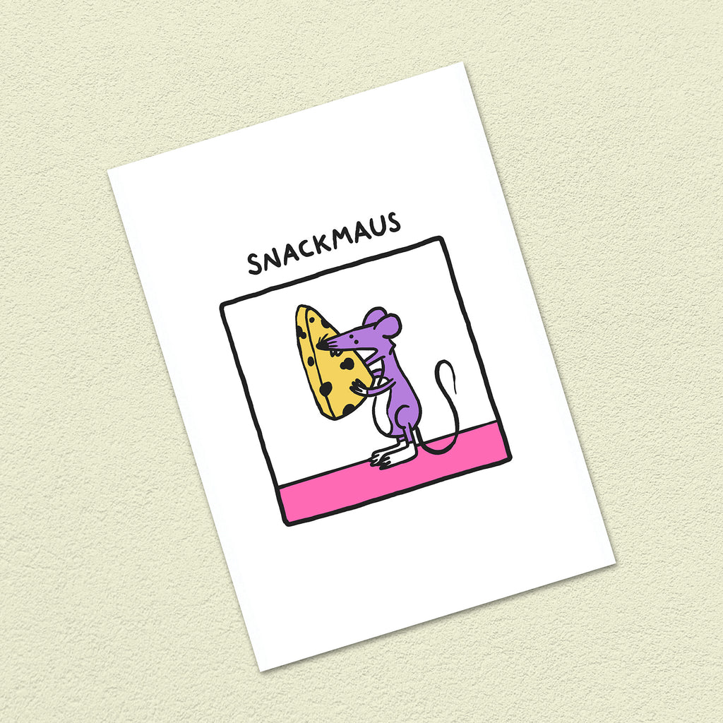 Postkarte A6 "Snackmaus"