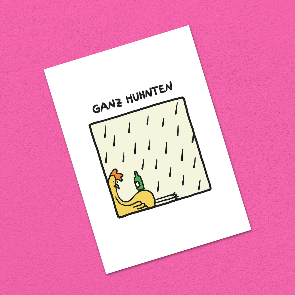 Postkarte A6 "Ganz huhnten"