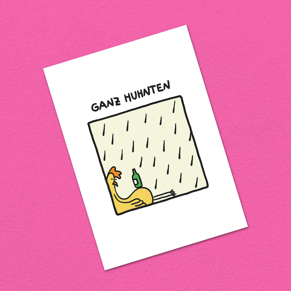 Postkarte A6 "Ganz huhnten"