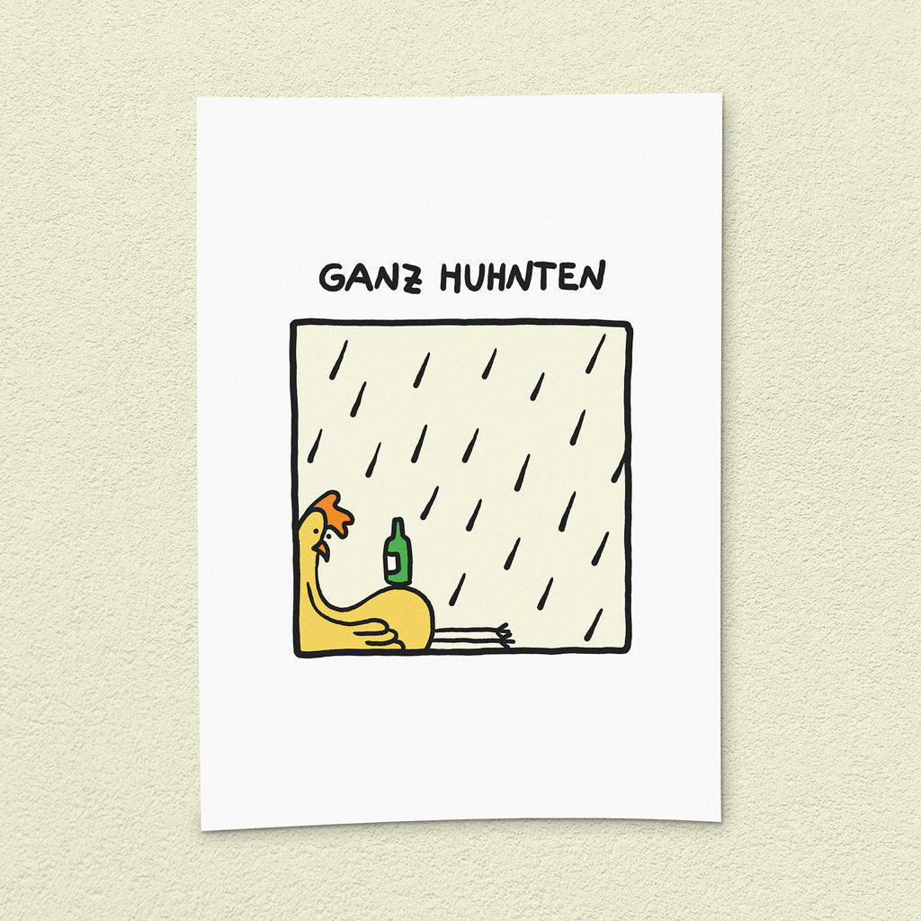 Kunstdruck "Ganz huhnten"