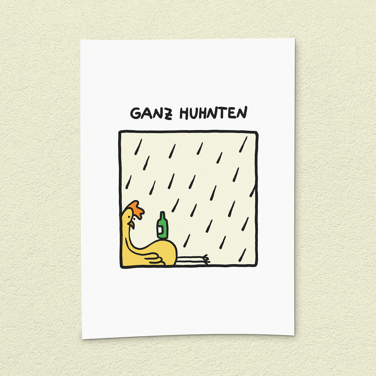 Kunstdruck "Ganz huhnten"